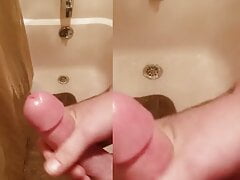 Shower cum and dick play