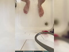 Spy Security Guard shower , and cum