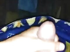 Hand Job cumshot on bed Masturbation With GF